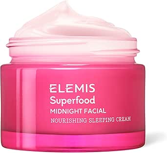 ELEMIS Superfood Midnight Facial 50ml, Nourishing Overnight Gel-Cream, Hydrating Probiotic Facial for Glowing, Refreshed Skin