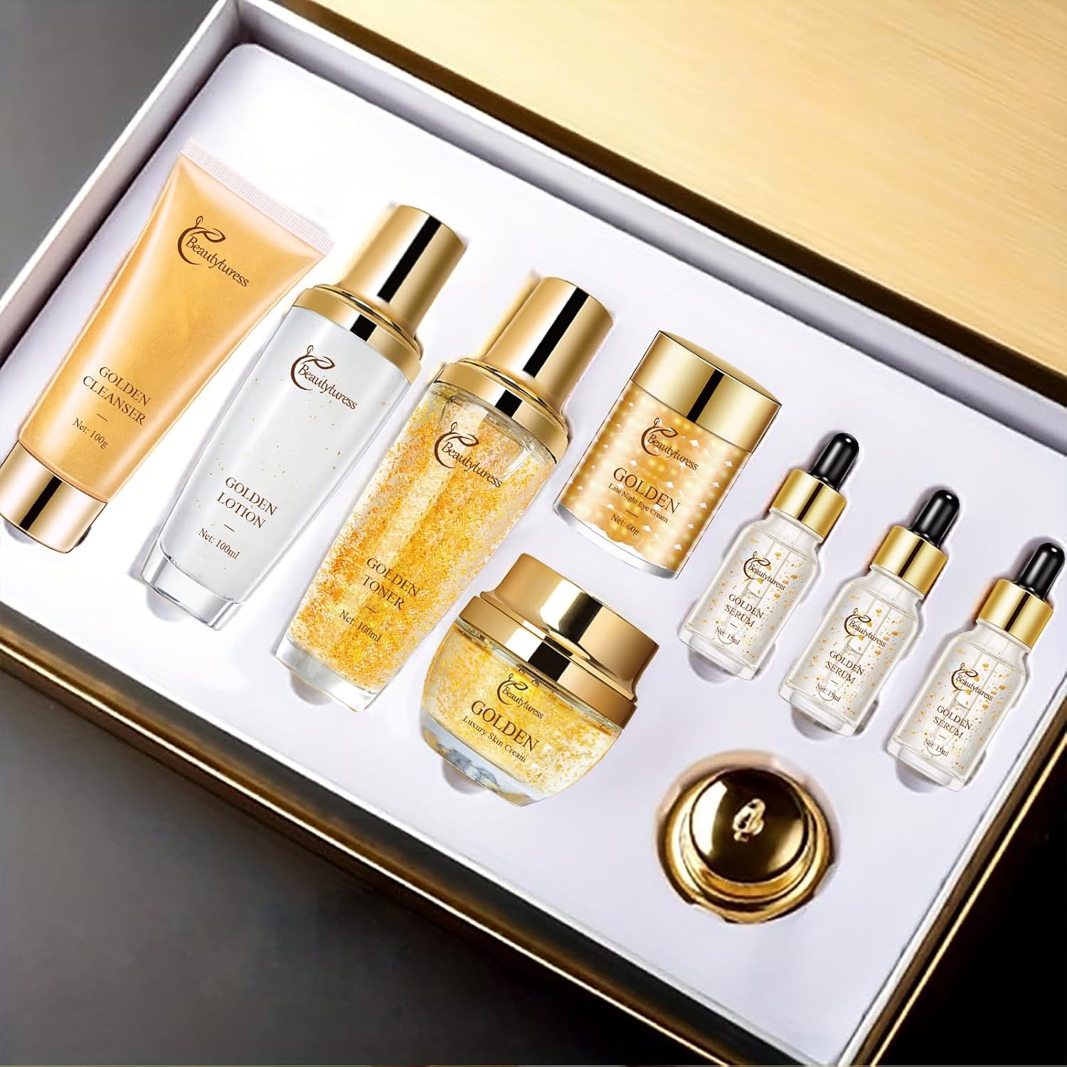 Snail Mucin Facial Skincare Kit for Women, Suitable for All Skin Types - Deep Moisturizing & Nourishing with Collagen, Ideal Christmas Gift - Anti-aging Skin Care Set