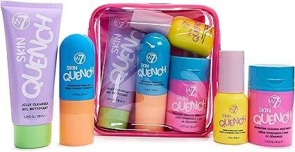 W7 Skin Quench Full Size Skincare Set - Hydrating Skincare Bundle with Aloe Vera & Ceramides - Complete & Long-Lasting Moisturising At-Home Routine